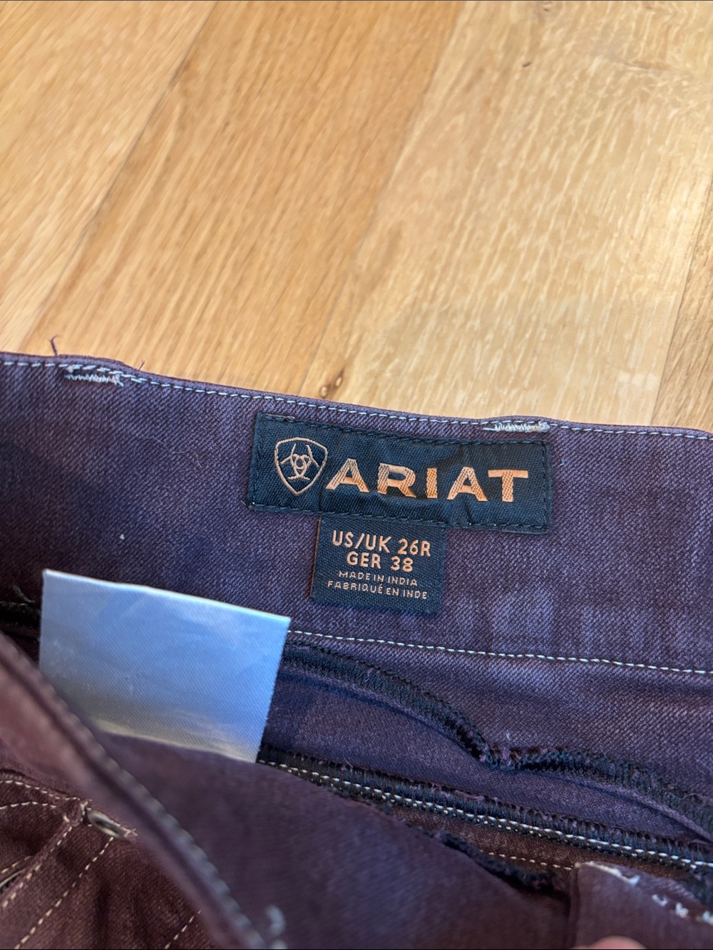 Ariat Women’s Heritage Riding Breeches Maroon Size 26 - Picture 4 of 4